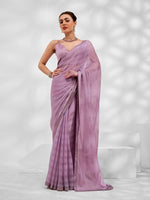 Ideal Purple Color Chiffon Fabric Casual Saree