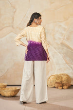 Pretty Beige Color Silk Fabric Short Kurti