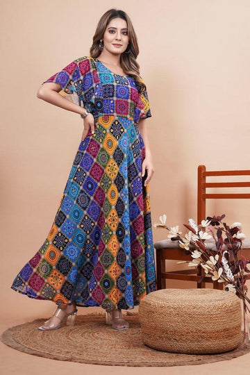 Pretty Multi Color Georgette Fabric Indowestern