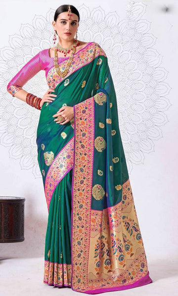 Pleasing Magenta Color Silk Fabric Casual Saree