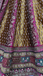 Magnetic Mustard Color Velvet Fabric Wedding Lehenga