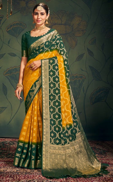 Beauteous Green Color Georgette Fabric Partywear Saree
